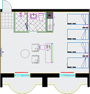 4인 Single style Type B floor plan
